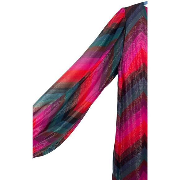 Trina Turk Hitachi Silk Blend Shift Dress Size 2 Multicolor Party Night Out - Picture 9 of 13